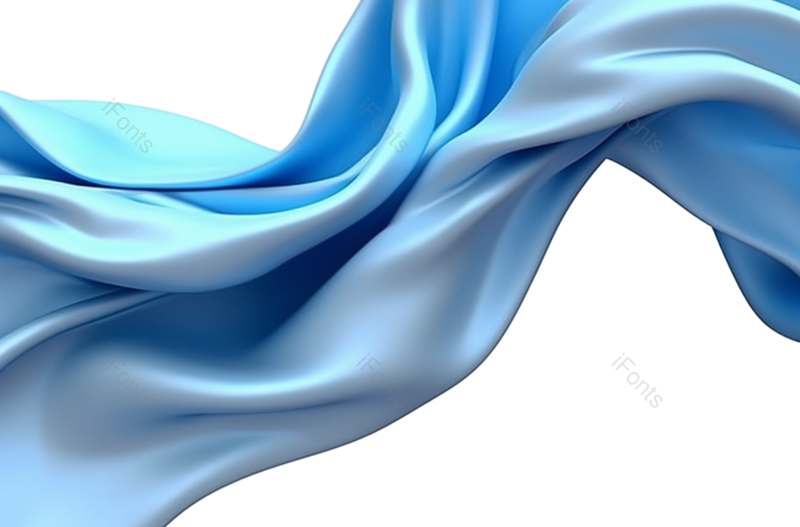 装饰图片,元素元素,蓝色PNG,缎带免抠素材